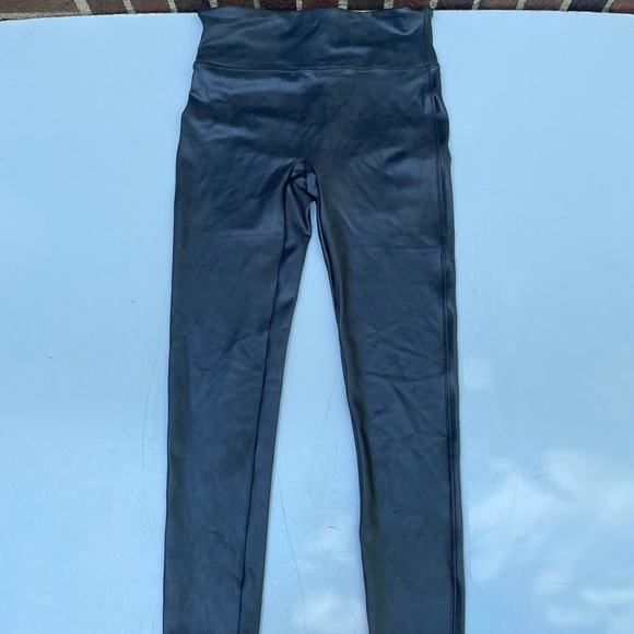 SPANX Gunmetal Shimmer Gray Leggings Size XL - Picture 6 of 6